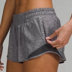❤️Lululemon Hotty Hot Grey Running Shorts Athletic Workout Size 6